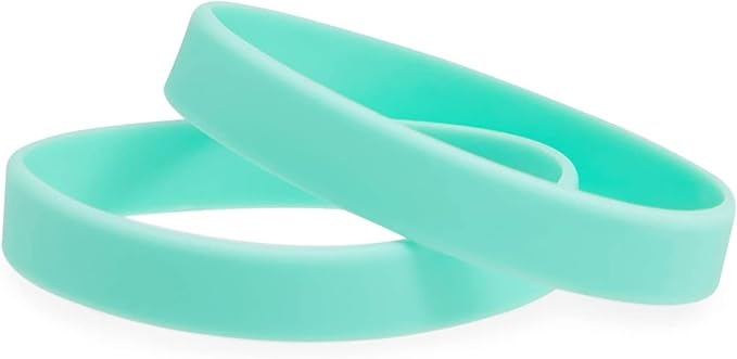BLUE PANDA Pastel Silicone Bracelets, Party Favors, Intended for Ages 13+ (0.45 x 2.5 in, 6 Colors, 48 Pack)
