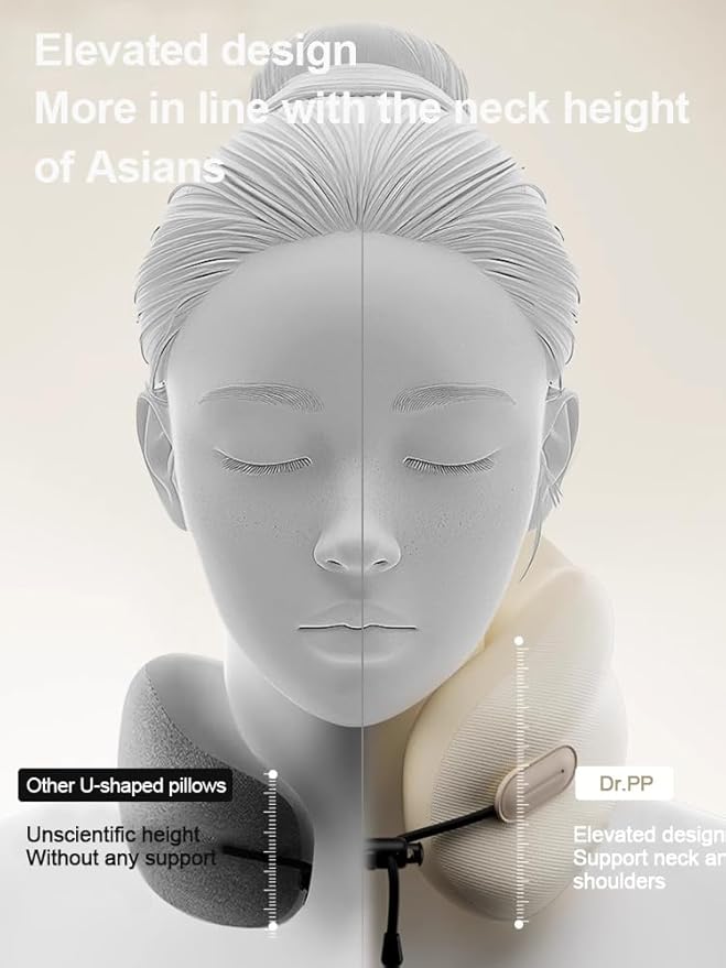 Ultra-Soft Travel Neck Pillow, Ergonomic Design with Contoured Shape, Breathable Fabric,Internal Structure，Travel Blanket Airplane Compact with Bag，Airplane Essentials (Basque Black)