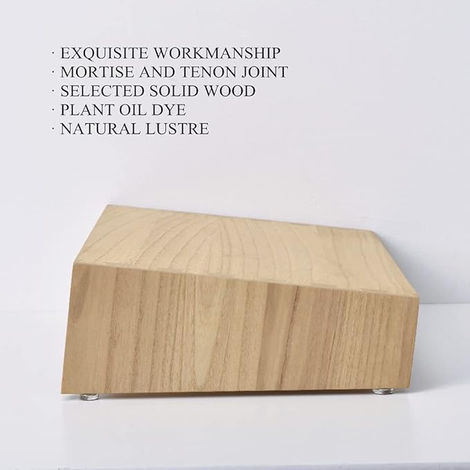 KIRIGEN Adjustable Under Desk Footrest - Natural Wood Ergonomic Foot Rest for Home and Office Desk Chair - Wooden Foot Nursing Stool for Posture Support,TT-NA