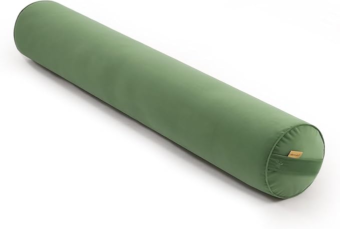 Bolster Pillow for Bed – Long Round Body Pillow for Adults, Cuddle Pillow for Sleeping, Full-Length Support,47.24 x 7.87 Inches,Olive Green