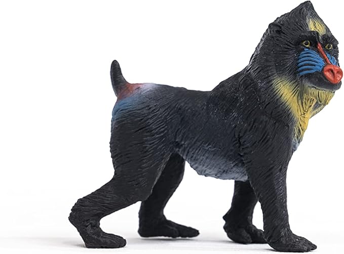 Schleich Wild Life Realistic Mandrill Monkey Figurine - Authentic and Highly Detailed Wild Animal Toy, Durable for Education and Fun Play for Kids, Perfect for Boys and Girls, Ages 3+