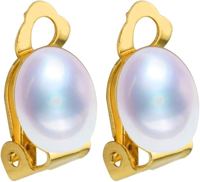 200 Pieces Round Flat Backs and Findings Set Including 100pcs Round Flat Back Tray Earring Clips + 100pcs Clip-on Earring Findings Pad Base for DIY Earring Making Jewelry