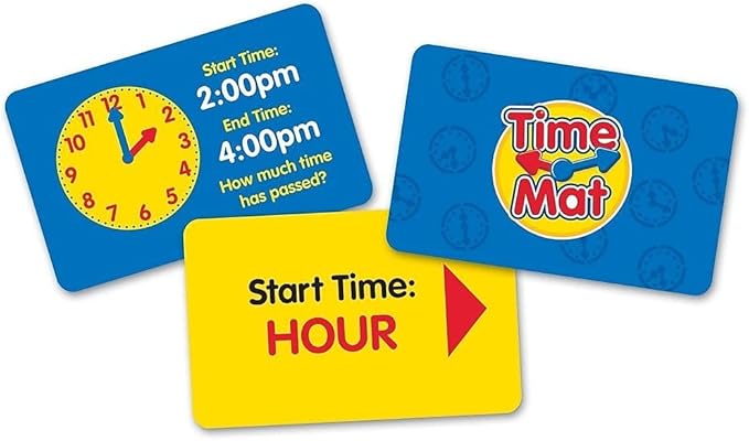 Learning Resources Time Activity Mat, Homeschool, Learning Clock, Classroom Activity, Ages 5+