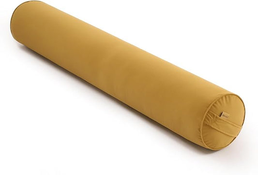 Bolster Pillow for Bed – Long Round Body Pillow for Adults, Cuddle Pillow for Sleeping, Full-Length Support,47.24 x 7.87 Inches,Honey Yellow