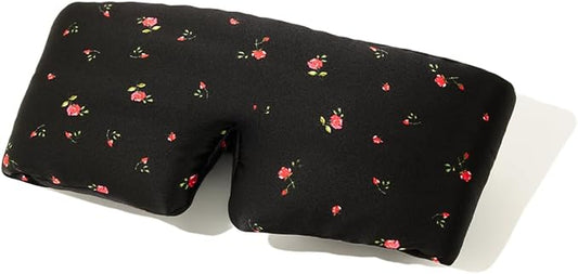 Glow People Silk Sleep Mask – 100% Mulberry Silk Eye Mask for Sleeping, Total Blackout, Cloud-Soft and Adjustable for Beauty Sleep and Travel - Black Rose