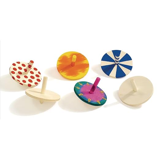Colorations DIY Whirling Wooden Spinning Tops, Set of 24, Wood Craft for Kids, Ready to Decorate Spinners, STEM & STEAM Craft, Spinners for Kids, Decorate & Personalize, Craft Project for Children