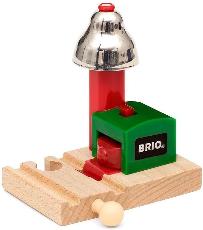 Brio Magnetic Bell Signal, Green - Accessory for Toy Train Sets, Ages 3 and Up
