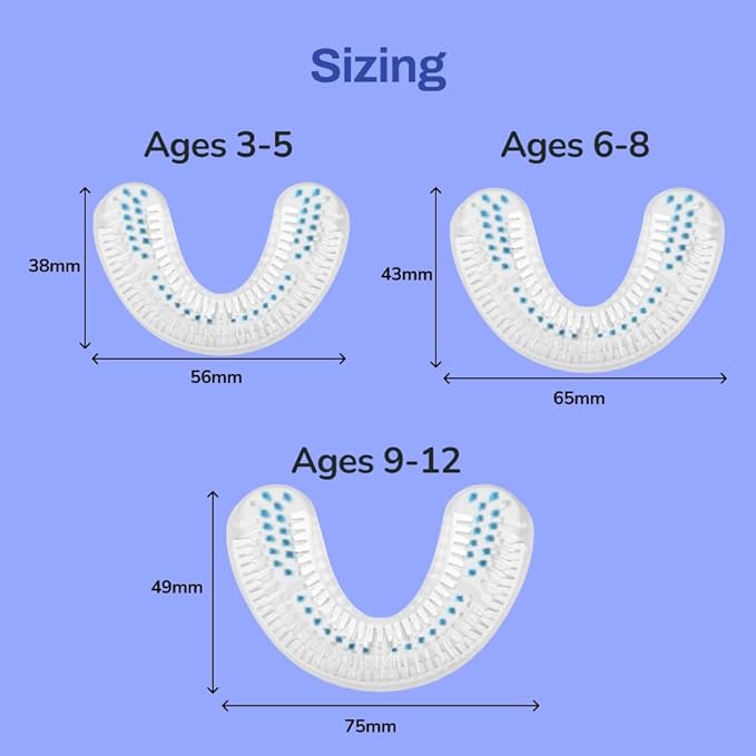 autobrush Kids U Shaped Electric Toothbrush, ADA Accepted, Sonic Pro with Unique 360° Nylon Bristles 3 Cleaning Modes,Whitening LED-Lights,Plays Music (Double-Sided),Ages 9-12, Lion