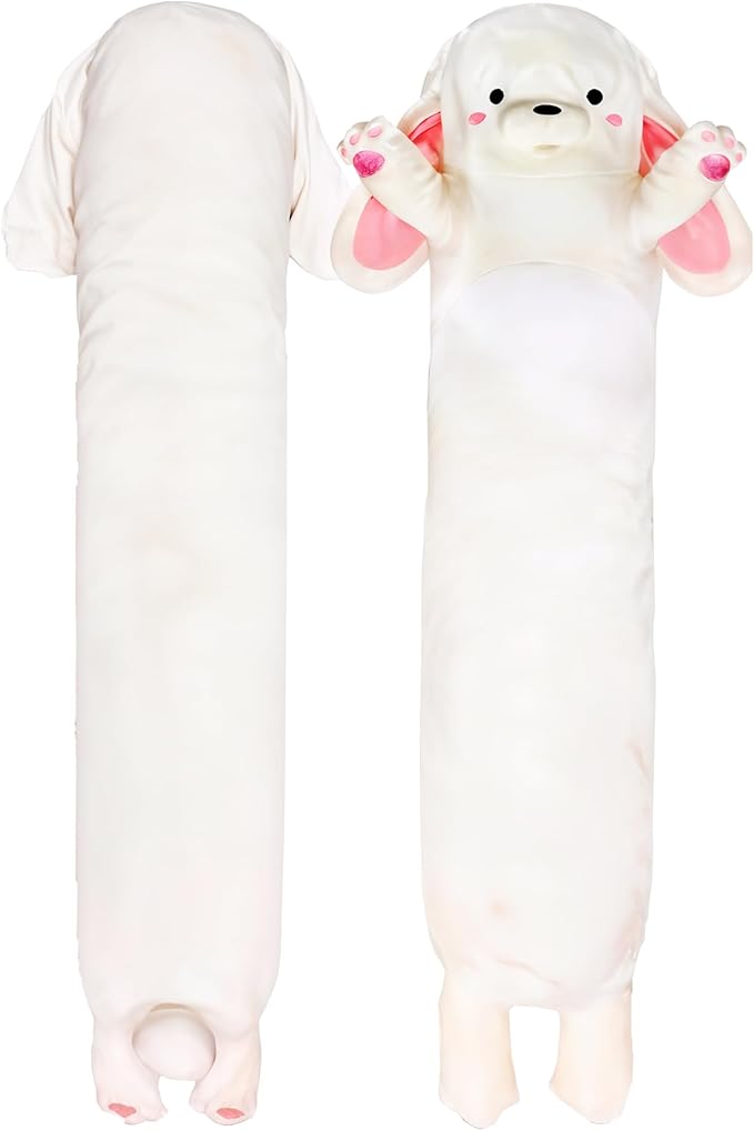 Big Bunny Plush Body Pillow for Kids | Long Stuffed Animal Cuddle Pillow | Soft Hugging Toy | Plushie Gift for Girls & Boys | Long Plush Body Pillow for Sleep & Comfort | Large, 47 Inches