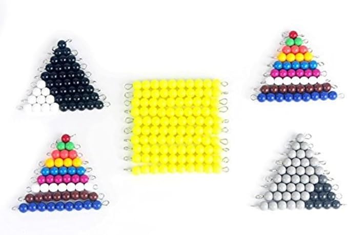 DANNI Montessori Baby Math Educational Toy Subtraction Snake Game Math Teaching Aids Wood Box Colorful Plastic Checker Board Beads