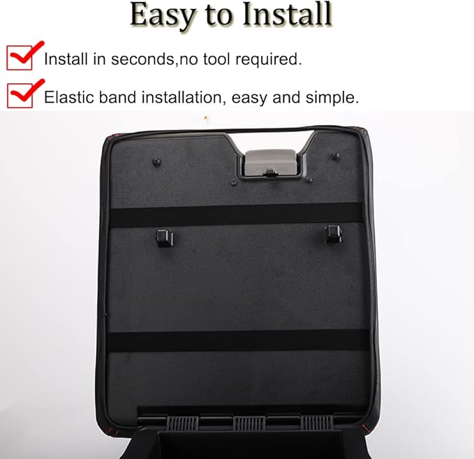 XITER 1PC Leather Center Console Armrest Cover Waterproof Protector Cover for 2015-2026 F150 2017-2026 F250 F350 F450 Super Duty with 40/20/40 Jump Seat(Black Stitches)