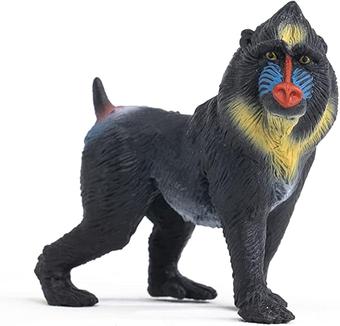 Schleich Wild Life Realistic Mandrill Monkey Figurine - Authentic and Highly Detailed Wild Animal Toy, Durable for Education and Fun Play for Kids, Perfect for Boys and Girls, Ages 3+