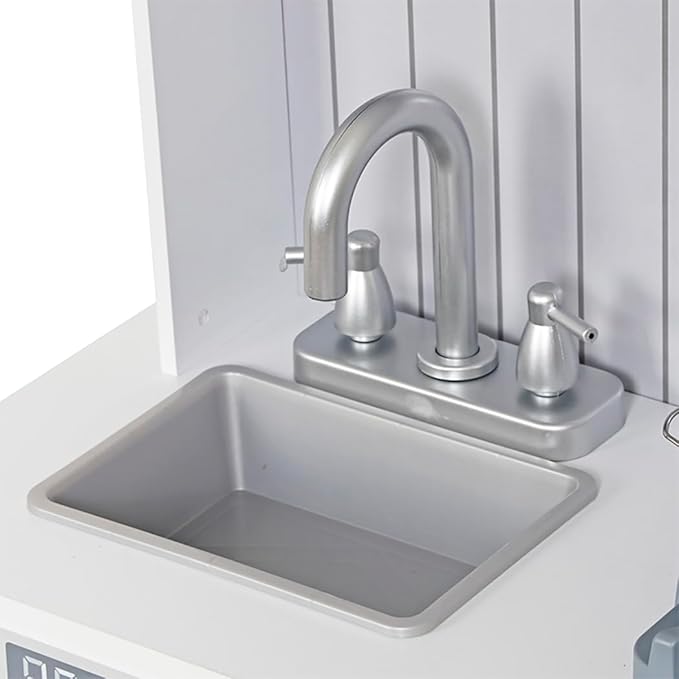 Kids Kitchen Playset,Children Play Kitchen for Toddler,Baby Toy Kitchen Set,Pretend Wooden Kitchen,Birthday Gifts with Play Sink Toy,Lights Sounds, Cooking Set for Kids Ages 3+Boys Girls