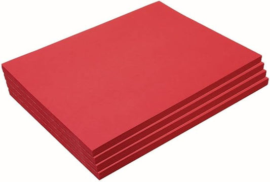 Construction Paper, Holiday Red, 9 inches x 12 inches, 50 sheets, heavyweight construction paper, crafts, art, kids art, painting, coloring, drawing paper, art project, all purpose (Item # 9CPHR)