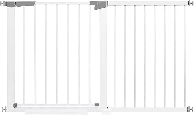 Extra Tall Child Safety Gate Extends Up to Extra Wide, Baby Gate for Doorways Hallways, Retractable Baby Gate for Stairs, Easy Fit Pet Gate, Dog Gates for The House Indoor/Outdoor, Pressure Mounted.