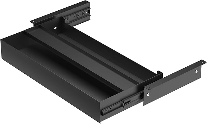 Under Desk Drawer (22.6''x10''x2.8'') with Sliding Pencil Tray, Office Desk Drawer Attachment, Extra Storage Organizer