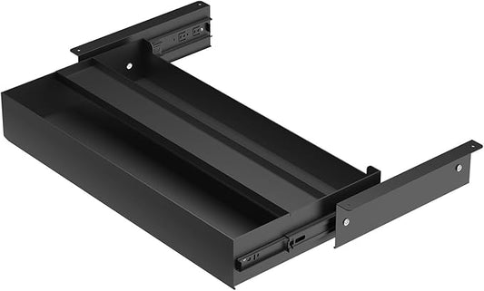 Under Desk Drawer (22.6''x10''x2.8'') with Sliding Pencil Tray, Office Desk Drawer Attachment, Extra Storage Organizer