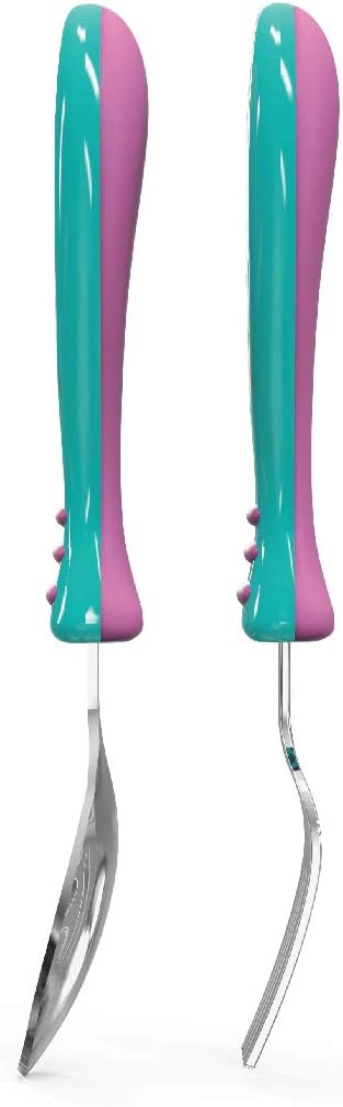 Zak Designs L.O.L. Surprise! Easy Grip Fork and Spoon Set, Kitty Queen, 4-piece set(Flatware (2pk))