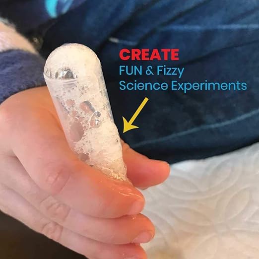 hand2mind Fizz Chemistry Science Kit for Kids Ages 8-12, 32 Science Experiments and Fact-Filled Guide, Make Your Own Foam and Crystals, Educational Home Learning, Homeschool Science Kits