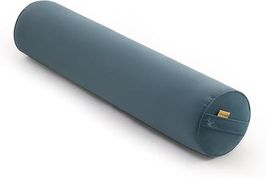 Long Round Body Pillow for Adults – Bolster Pillow for Bed, Cervical Roll Pillow, Firm Support for Sleeping,39.37 x 7.87 Inches,Slate Blue