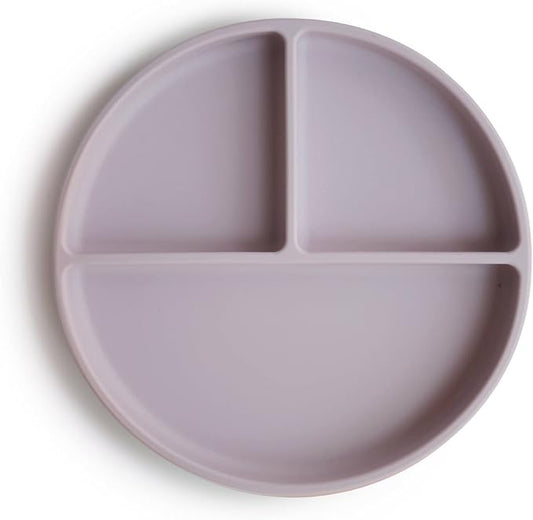 mushie Silicone Suction Plate | BPA-Free Non-Slip Design (Soft Lilac)