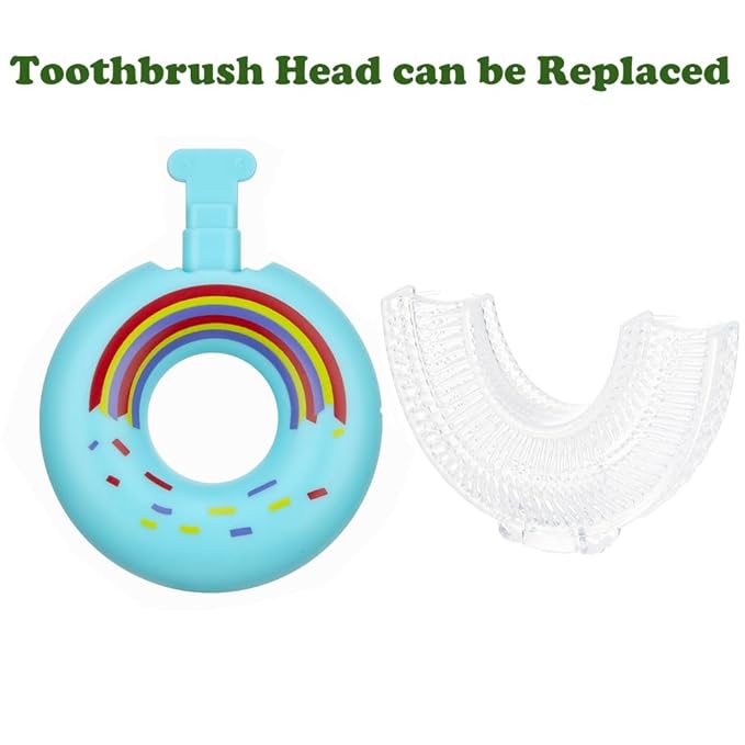 4 Packs Kids Toothbrushes U Shaped