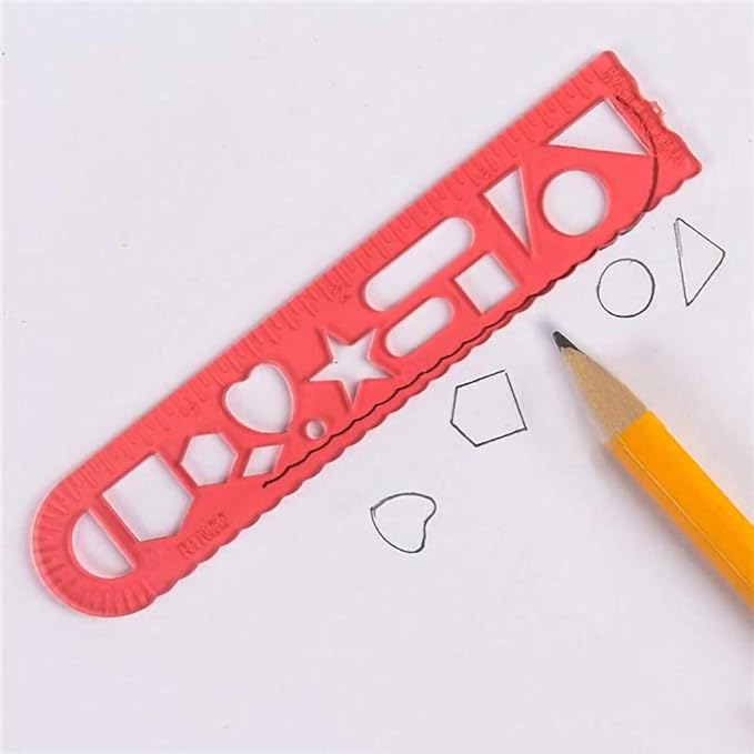 ArtCreativity Shape Tracing Rulers for Kids, Set of 144, Plastic Tracer Drawing Tools, Fun Color Assortment, Stationery Birthday Party Favors, Back to School Gifts, and Classroom Teacher Rewards