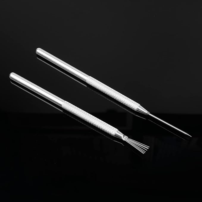 2PCS Clay Needle Tools, Wire Texture & Needle Detail Tool, for Ceramic Polymer Pottery Clay Sculpturing, Texturing, Modeling
