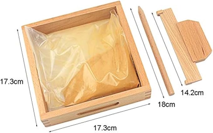 Baby Toy Montessori Language Toy Sand Tray Writing Abilty Yellow Sand Preschool Kindergarten Training Learning Toys for Children