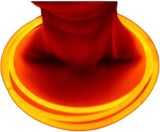 Glow Sticks Bulk Wholesale Necklaces, 100 22” Orange Glow Stick Necklaces. Bright Color, Glow 8-12 Hrs, Connector Pre-Attached, Sturdy Packaging, GlowWithUs Brand
