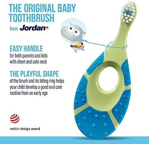 Jordan* ® | Step 1 Baby Toothbrush | 0-2 Years, Soft Bristles, BPA Free | 4 Pack