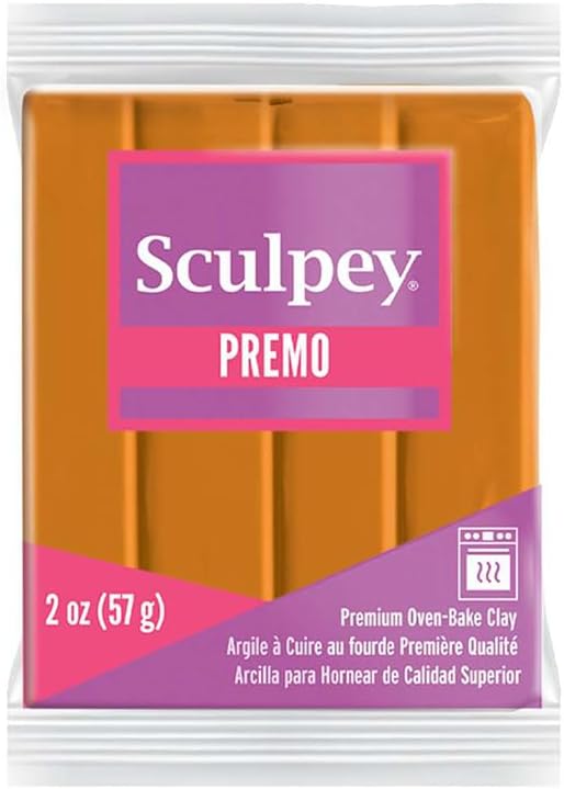 Sculpey Premo Polymer Oven-Bake Clay, Burnt Orange, Non Toxic, 2 oz. bar