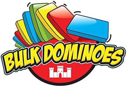 Bulk Dominoes Plastic Bulk 100pcs – Building and Stacking and Chain Reaction Toppling STEAM Toy Blocks for Kids (Clear Mix)