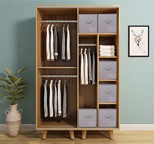 iwill CREATE PRO Pack of 2, Large Size Folding Washable Fabric Storage Boxes for Bedding Sheets, Blankets, Pillows, Clothing, Toys, Dark Gray