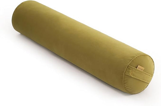 Long Round Body Pillow for Adults – Bolster Pillow for Bed, Cervical Roll Pillow, Firm Support for Sleeping,39.37 x 7.87 Inches,Golden Yellow