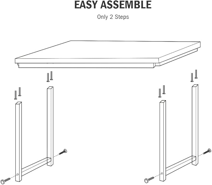 Tribesigns Computer Desk, 55 inch Large Office Desk Computer Table Study Writing Desk for Home Office, Black + Black Leg