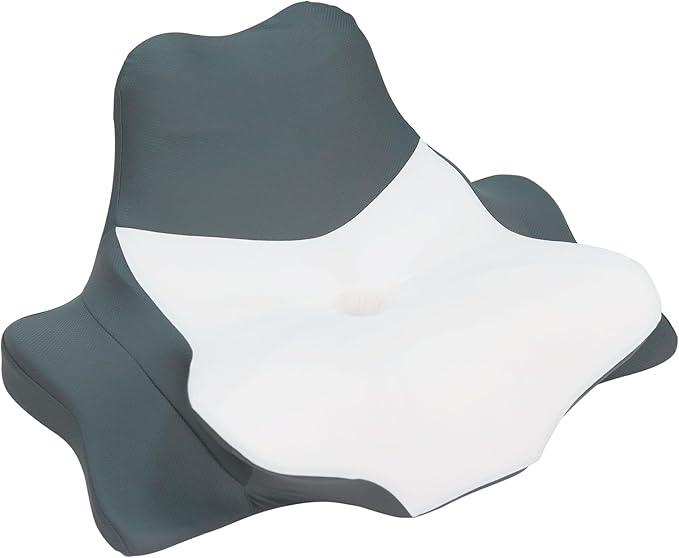 Ergonomic Dual Core Reading Pillow: Memory Foam Chin Cervical Support Pillows - Orthopedic Headrest for Side Back Stomach Sleeping - Ice Silk Bedrest Sofa Contour Cushion