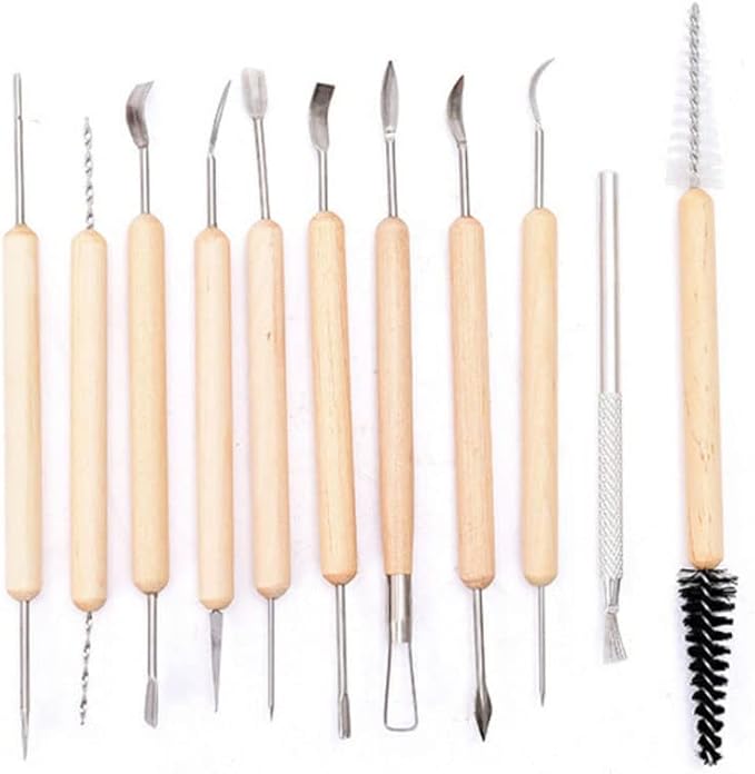 Clay Tools 40PCS Pottery Tools Clay Sculpting Tools Polymer Clay Tools Kit Ceramic Tools for DIY Handcraft Modeling Clay Carving Tools Set