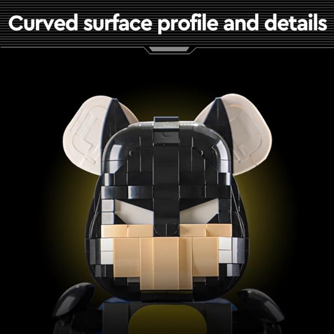 Mecha Bear Building Block Kit, Mechanical Violent Bear Display Art Toy Model,Creative Collectible Gift for Adults & Kids(1647 Pieces)