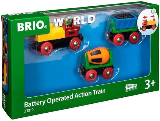 BRIO World Battery Operated Action Train - Dynamic 3 Piece Toy Train Set | Perfect for Kids Ages 3+ | Fun and Educational | Compatible with All Railway Toys