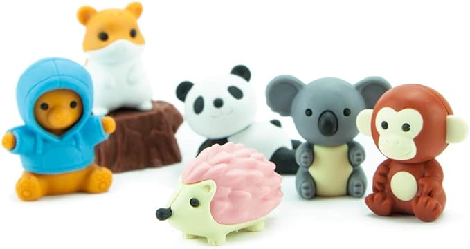 Iwako Japanese Kawaii Animal Eraser Set