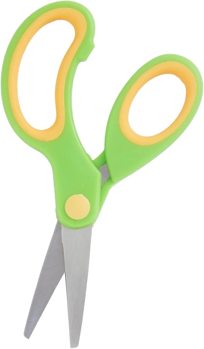 Juvale 24 Pack Blunt Tip Scissors - Classroom Bulk Pack for Kids Crafts, Student DIY Art Projects, Teacher Supplies (3 Colors, 5 Inch)