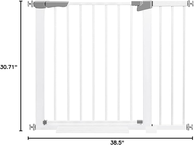 Baby Gate for Stairs, Auto Close Safety Baby Gates, Extra Tall and Wide Child Gate, Durability Dog Gates for The House, Doorways. Pressure Baby Gate for Dogs Indoor
