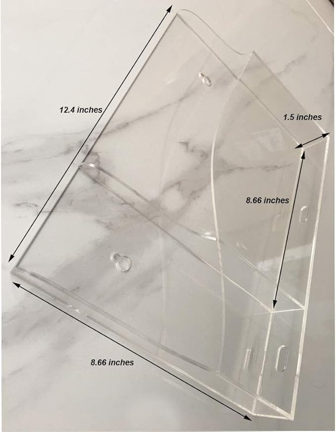 Acrylic Wall Mount Desk Organizer Storage Box for iPads Cell Phones Holder in Home Office (New 2 Grid)