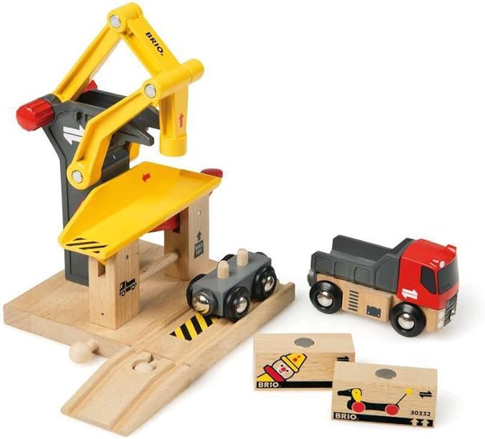 BRIO World - 33280 Freight Goods Station | Versatile Toy Train Set for Kids | Interactive Play | Sustainable Wood Construction | Ideal for Toddlers Aged 3 and Up