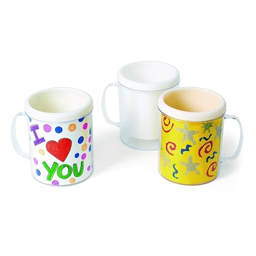 Colorations Design Your Own Mugs, Great Craft Project for Kids, Create a Keepsake, 12 Mugs, Ideal Mothers Day or Fathers Day Gift, Birthday or Holiday, CanBbe personalized & individually designed