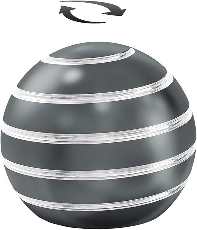 Kryfa Kinetic Desk Toy Balls, Metal Fidget Toys for Adults Kids Boys Girls Teens, Fidgets for Classroom Prizes, Stocking Stuffers, Kids Party Favors (1.54", Grey)