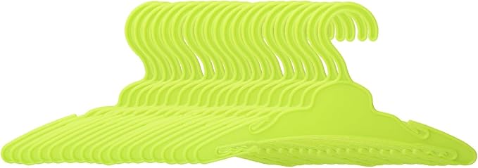 20 Pcs Doll Hangers for 18 inch Doll Clothes, Green Doll Hangers, Sturdy Doll Hangers Accessories, Work Great with Rod Less Than 1/2 inch Diameter, Made of Safe ABS Plastic