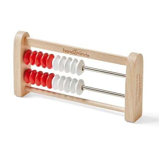 hand2mind Mini 20-Bead Wooden Rekenrek Class Set, Number Rack for Kids, Abacus for Kids Math, Counting Beads, Math Counters, Educational Toys for Elementary Kids, Math Manipulatives (Set of 25)