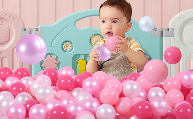 Ball Pit Balls Plastic Balls for Ball Pit Phathalate Free BPA Free Plastic Balls 100pcs 2.2" Set for Toddlers for Play Tent Tunnel